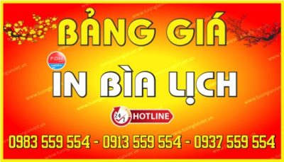 Bảng giá Bìa Lịch Gắn Bloc 2027