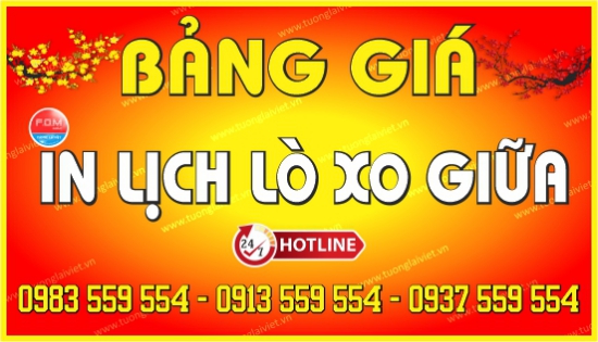 Bảng Giá In Lịch Lò Xo Giữa 2026