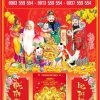 Bìa lịch gắn bloc Phước Lộc Thọ