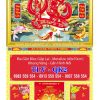 Bìa lịch gập khung vàng Chữ Lộc