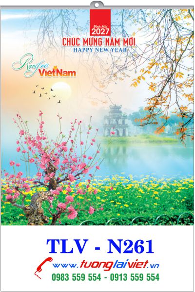 In Lịch 5 tờ Cảnh Đẹp