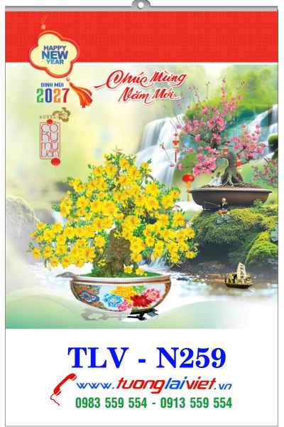 In Lịch 5 tờ Cây Cảnh