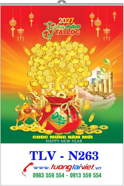 In Lịch 5 tờ Lộc Xuân