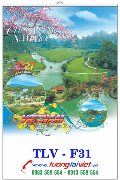 In Lịch 5 tờ Thắng Cảnh