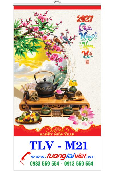 In Lịch 7 tờ Chữ Thư Pháp