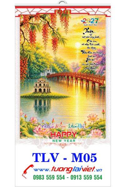 In Lịch 7 tờ Tranh Lụa