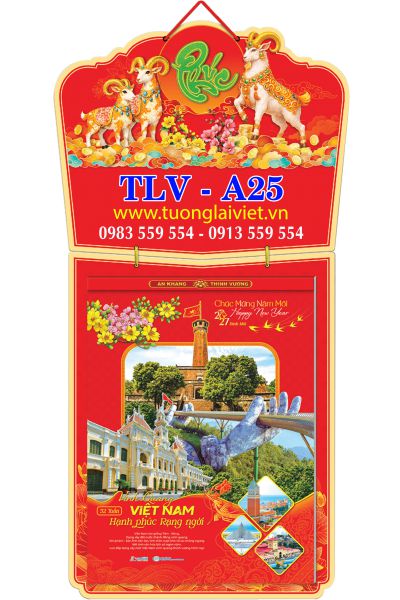 Lịch Bloc 52 tuần Bìa Treo Chữ Nổi
