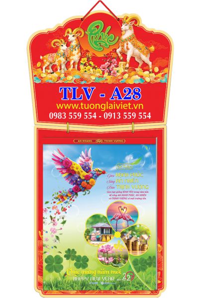 Lịch Bloc 52 tuần Khánh Treo Chữ Nổi
