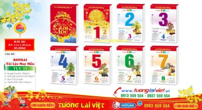 In Lịch Bloc Đại gắn Bìa