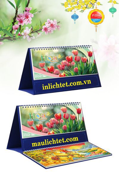 Lịch để bàn 13 tờ Hoa Nghệ Thuật
