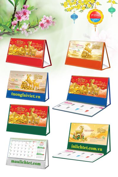 Lịch để bàn 15 tờ Phong Thuỷ Tài Lộc