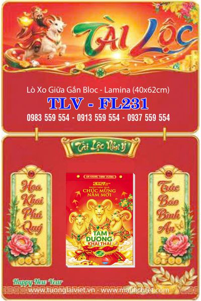 Lịch gập laminate Khai Xuân Khởi Lộc