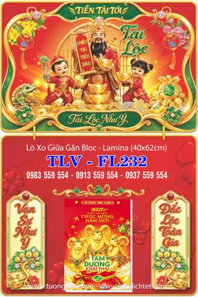Lịch gập laminate Xuân Tài Lộc