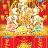 Lịch gỗ laminate Túi Vàng Tài Lộc