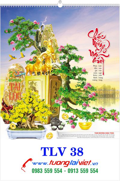 Lịch Treo Tường 7 Tờ BonSai