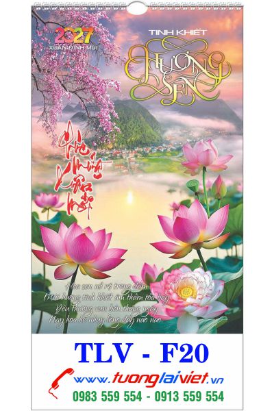 Lịch Treo Tường 7 Tờ Hoa Sen