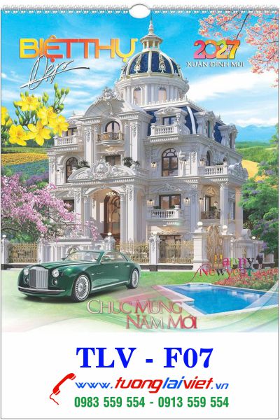 Lịch Treo Tường 7 Tờ Nhà Và Xe