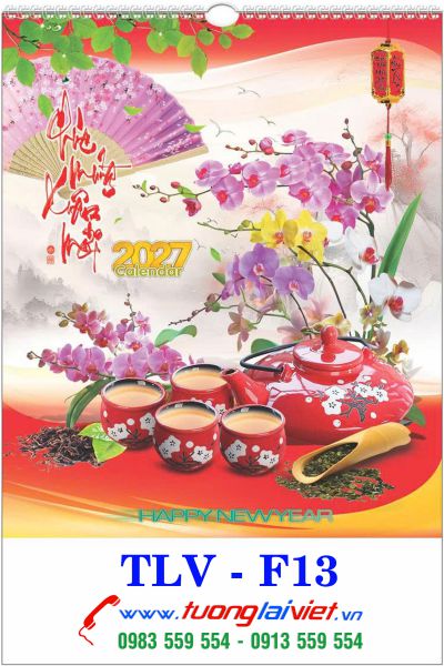 Lịch Treo Tường 7 Tờ Trà Đạo