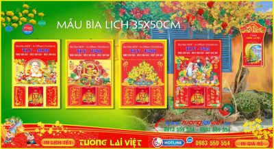 Mẫu Lịch Tết Bloc Trung