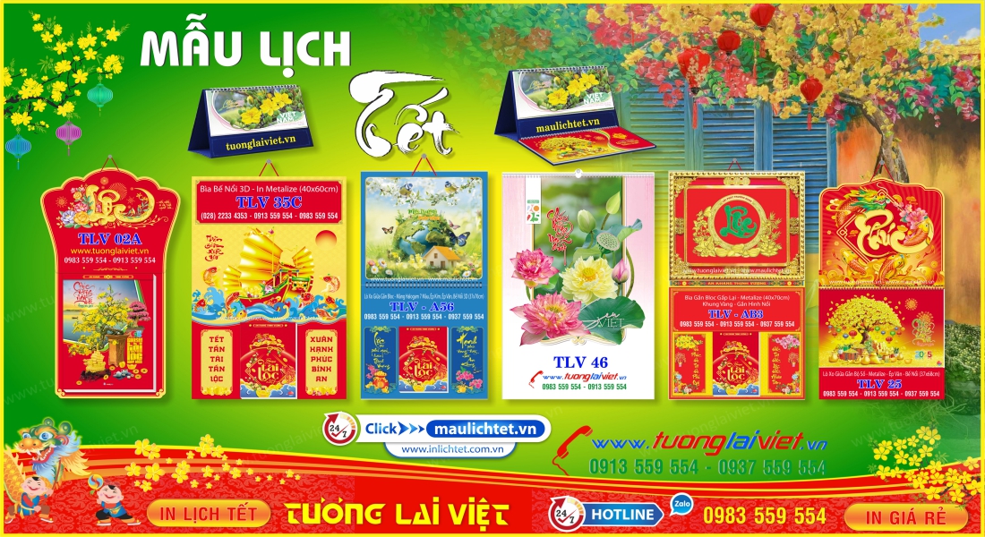 Mẫu Lịch Tết TLV 2027